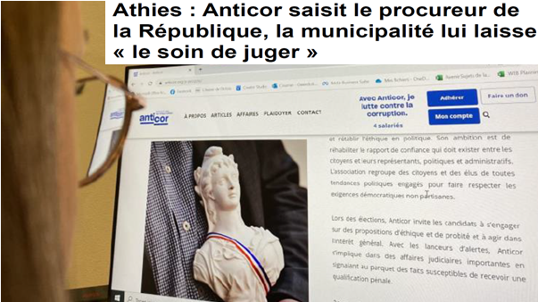 Athies : Anticor saisit le procureur de la République, la municipalité lui laisse « le soin de juger »